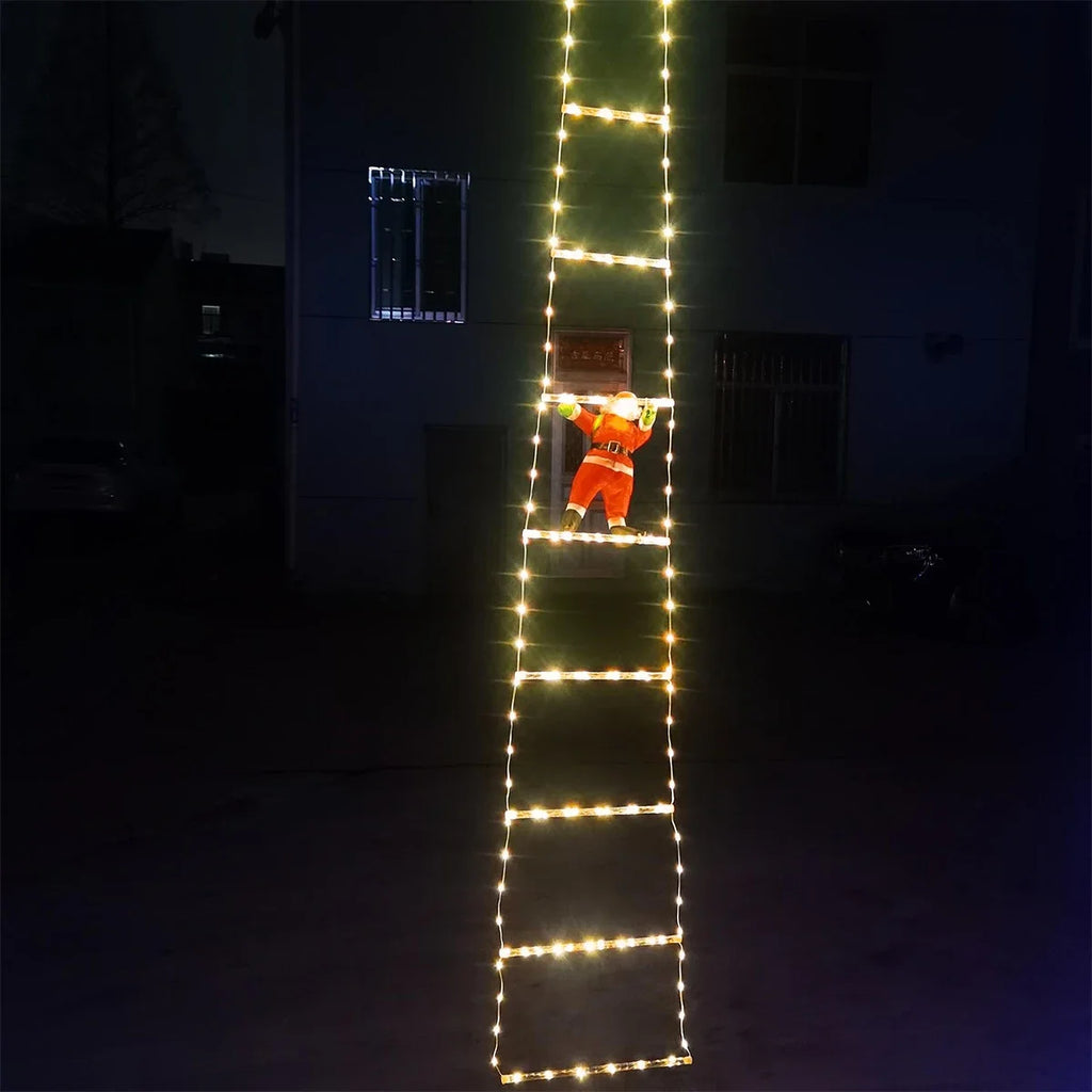 Santa Claus Climbing Ladder Tree Decor