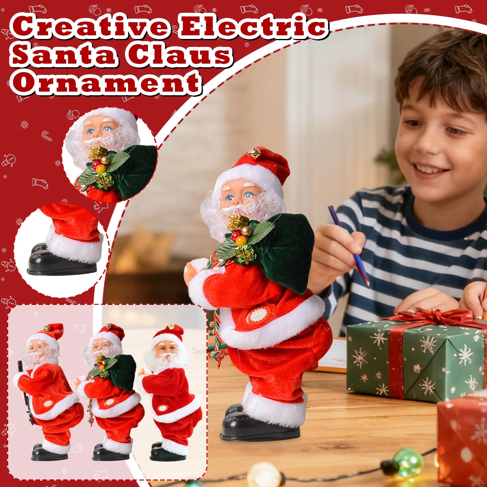 Creative Electric Santa Claus Ornament,Twerking